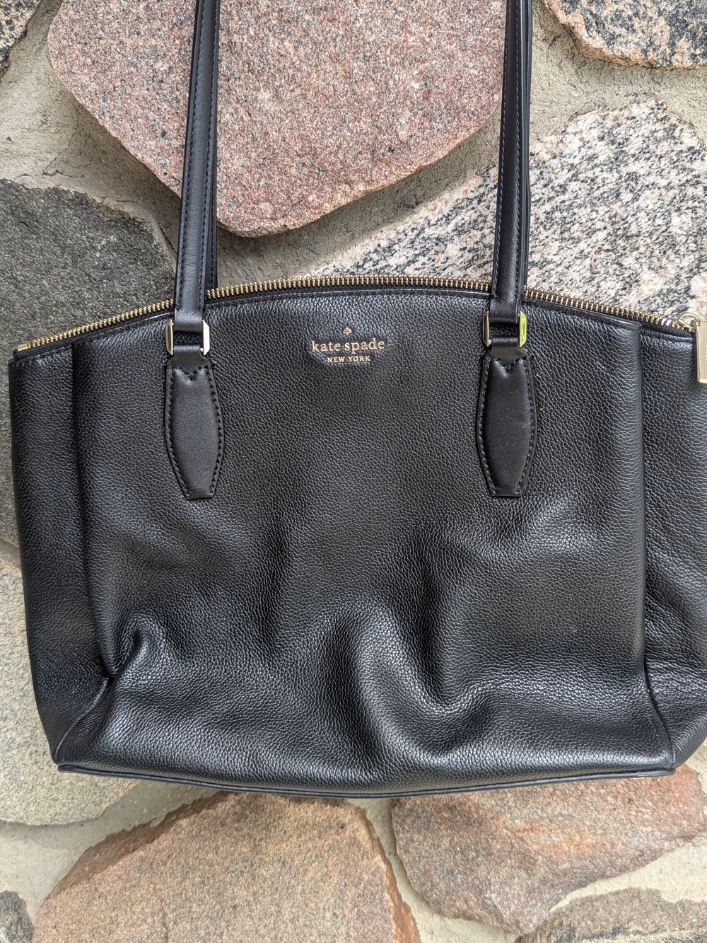Kate Spade Black Leather Tote Bag